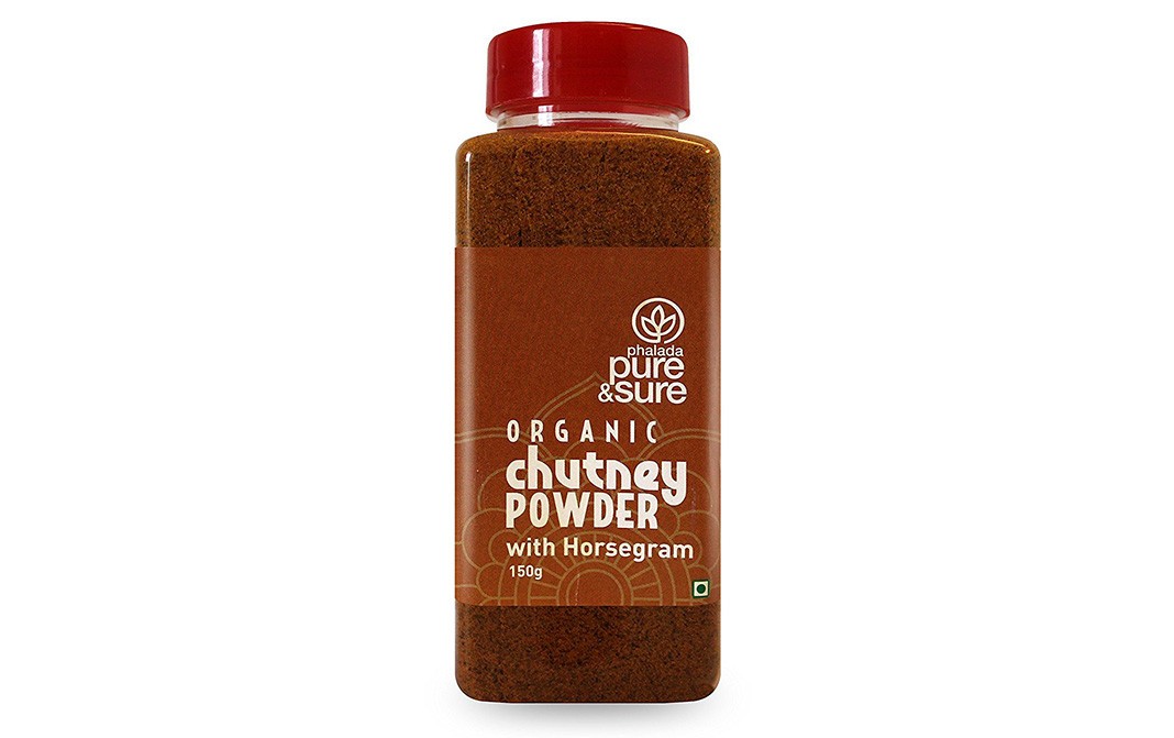Pure & Sure Organic Chutney Powder With Horsegram   Plastic Jar  150 grams